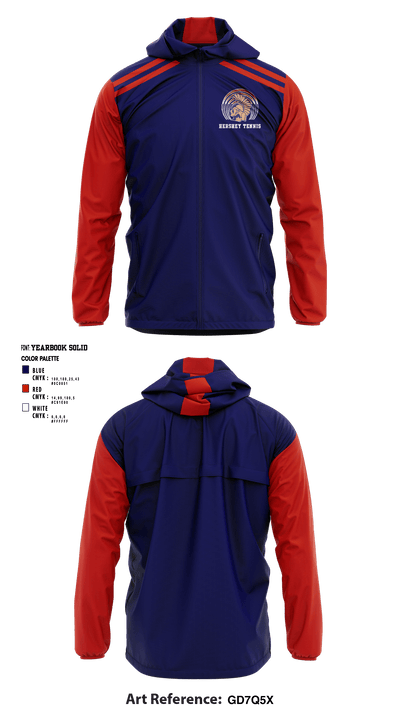 Hershey High School Tennis 13531339 Windbreaker - 1