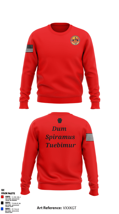 Fox company 2/104th avn 85091525 Crew Neck Sweatshirt - 1