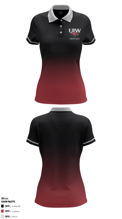 UIW Golf 52916961 Women's Short Sleeve Performance Polo  - 1