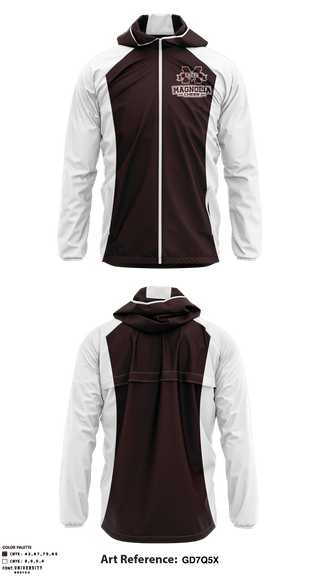 Windbreaker, Magnolia High School Cheer, School Spirit Store, Teamtime, Team time, sublimation, custom sports apparel, team uniforms, spirit wear, spiritwear, sports uniforms, custom shirts, team store, custom team store, fundraiser sports, apparel fundraiser