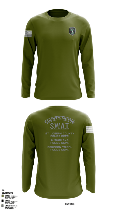 St. Joseph County SWAT 30759659 Long Sleeve Performance Shirt - 2