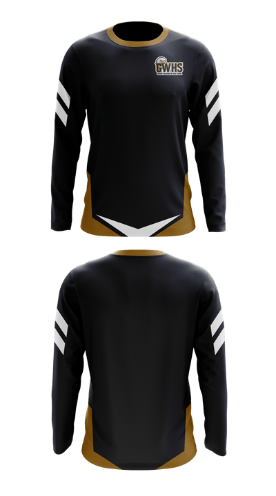 George Washington High School Golf 42652305 Long Sleeve Performance Shirt - 1