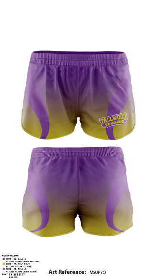 Women's Shorts, Tallwood Lions, Swimming, Teamtime, Team time, sublimation, custom sports apparel, team uniforms, spirit wear, spiritwear, sports uniforms, custom shirts, team store, custom team store, fundraiser sports, apparel fundraiser