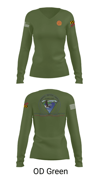 Logistics Readiness Center 40475494 Women's Long Sleeve V-neck Shirt - 40