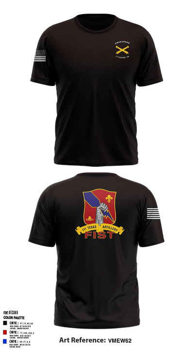 Crusaders 1/133rd FA 56474981 Short Sleeve Performance Shirt - 1