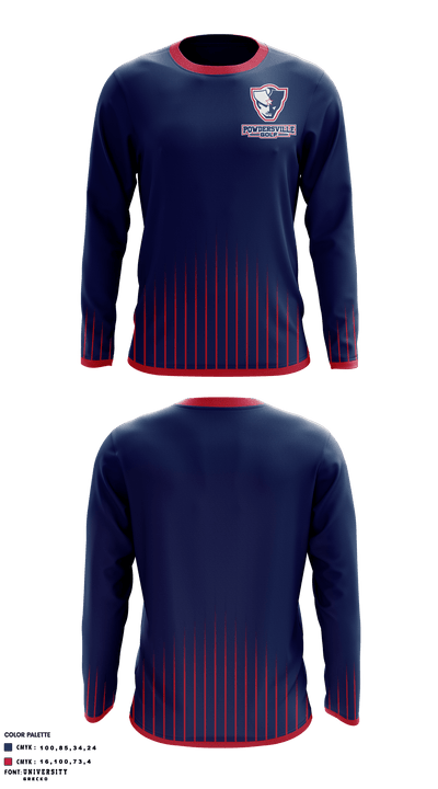 Powdersville High School Golf 47085246 Long Sleeve Performance Shirt - 1