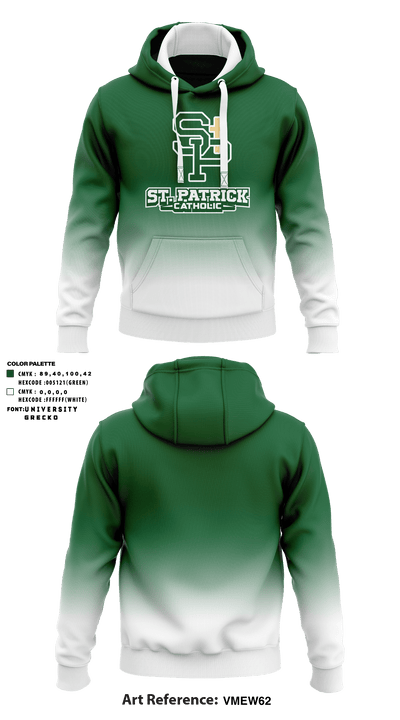 St Patrick Catholic High School Tennis 26188884 Hoodie - 1