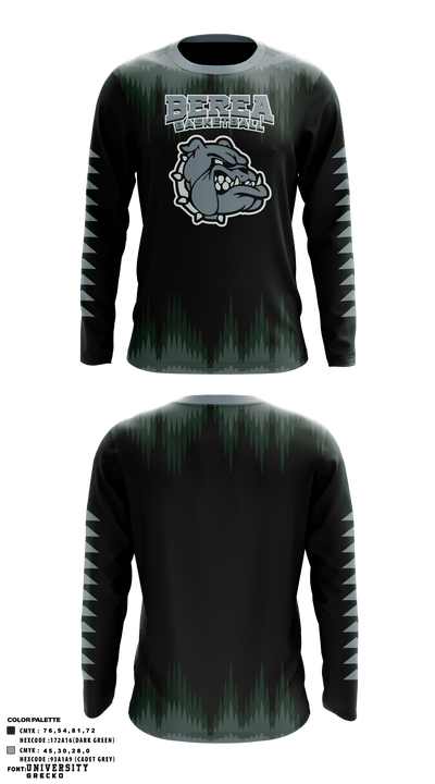 Berea High School Basketball 65834352 Long Sleeve Performance Shirt - 1