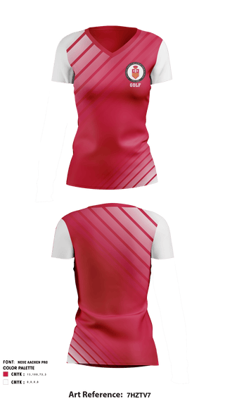 Women's Short Sleeve Vneck Shirt, Gwynedd Mercy Academy High School Golf, Golf, Teamtime, Team time, sublimation, custom sports apparel, team uniforms, spirit wear, spiritwear, sports uniforms, custom shirts, team store, custom team store, fundraiser sports, apparel fundraiser