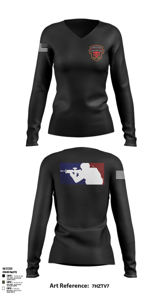 Women's Long Sleeve Vneck Shirt, Cyndicate Operational Group, E-Sports, Teamtime, Team time, sublimation, custom sports apparel, team uniforms, spirit wear, spiritwear, sports uniforms, custom shirts, team store, custom team store, fundraiser sports, apparel fundraiser
