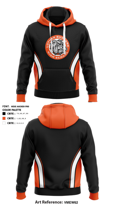 Luther Burbank High School Volleyball 37547294 Hoodie - 1