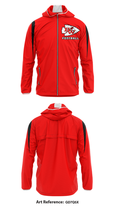 Brandywine Warriors Youth Football And Cheerleading 49715376 Windbreaker - 1