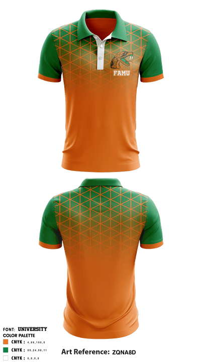 FAMU Basketball 10997102 Short Sleeve Performance Polo - 1