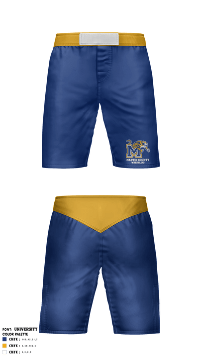 Martin County High School Wrestling 40535118 Fight Shorts - 2