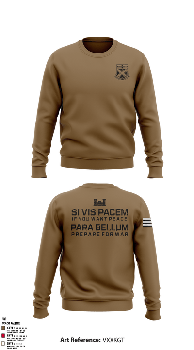 276th Engineer Battalion 45017184 Crew Neck Sweatshirt - 3