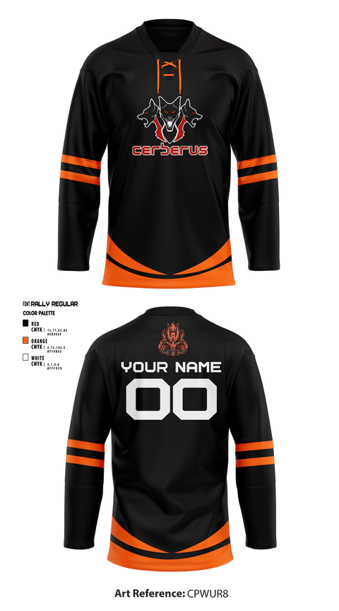 Hockey Jersey, Cerberus, Ice Hockey, Teamtime, Team time, sublimation, custom sports apparel, team uniforms, spirit wear, spiritwear, sports uniforms, custom shirts, team store, custom team store, fundraiser sports, apparel fundraiser