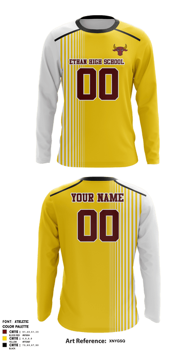 Ethan High School Volleyball 40476627 Long Sleeve Performance Shirt - 3