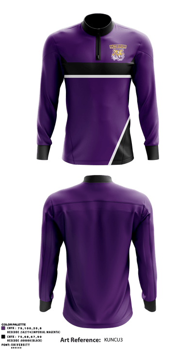 Hattiesburg High School Powerlifting 97684171 Quarter Zip Jacket - 3
