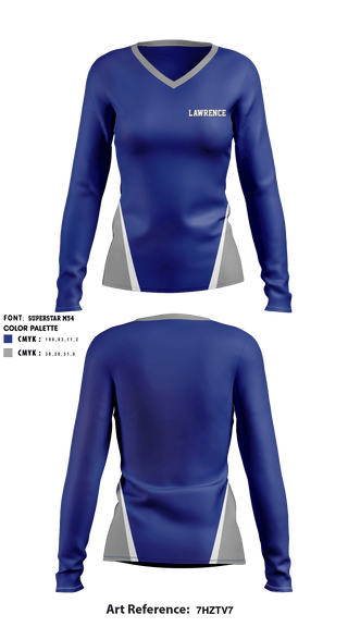 Women's Long Sleeve Vneck Shirt, Lawrence High School field hockey, Field Hockey, Teamtime, Team time, sublimation, custom sports apparel, team uniforms, spirit wear, spiritwear, sports uniforms, custom shirts, team store, custom team store, fundraiser sports, apparel fundraiser