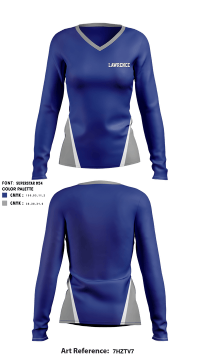 Lawrence High School field hockey 89745039 Women's Long Sleeve V-neck Shirt - 2