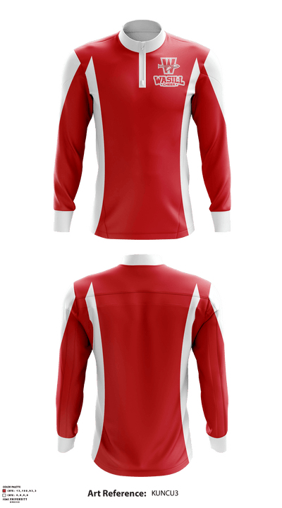 Wasilla High School Cheer 68175112 Quarter Zip Jacket - 1