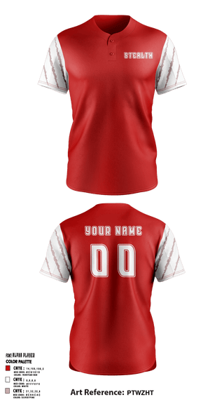 Two Button Softball Jersey, Stealth Softball Org, Softball, Teamtime, Team time, sublimation, custom sports apparel, team uniforms, spirit wear, spiritwear, sports uniforms, custom shirts, team store, custom team store, fundraiser sports, apparel fundraiser