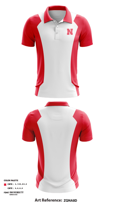 University of Nebraska Golf 3369063 Short Sleeve Performance Polo - 1