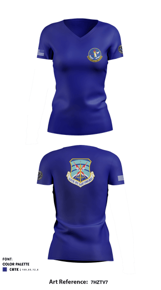 Women's Short Sleeve Vneck Shirt, , Air Force, Teamtime, Team time, sublimation, custom sports apparel, team uniforms, spirit wear, spiritwear, sports uniforms, custom shirts, team store, custom team store, fundraiser sports, apparel fundraiser
