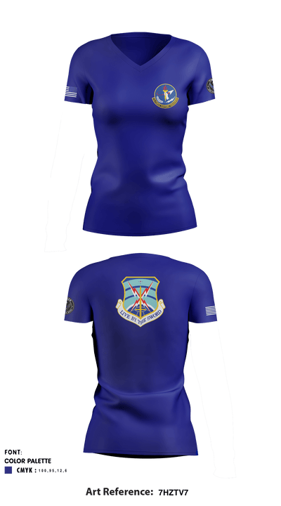 72nd support squadron 35073381 Women's Short Sleeve V-neck Shirt - 1