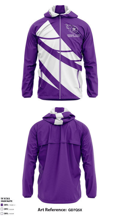 Burbank Titans Youth Football 7935190 Windbreaker - 1