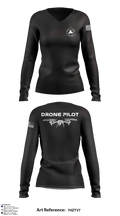 Raven Drone Solutions 1320053 Women's Long Sleeve V-neck Shirt - 3