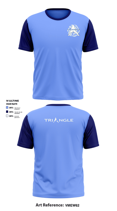 Triangle Volleyball Club 52610257 Short Sleeve Performance Shirt - 1