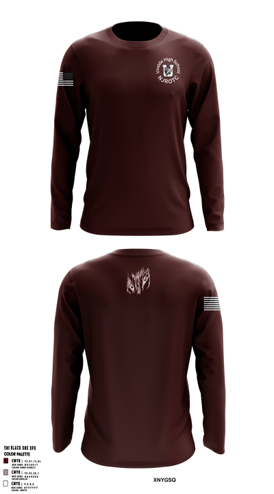 Uvalde High School NJROTC 7573080 Long Sleeve Performance Shirt - 2