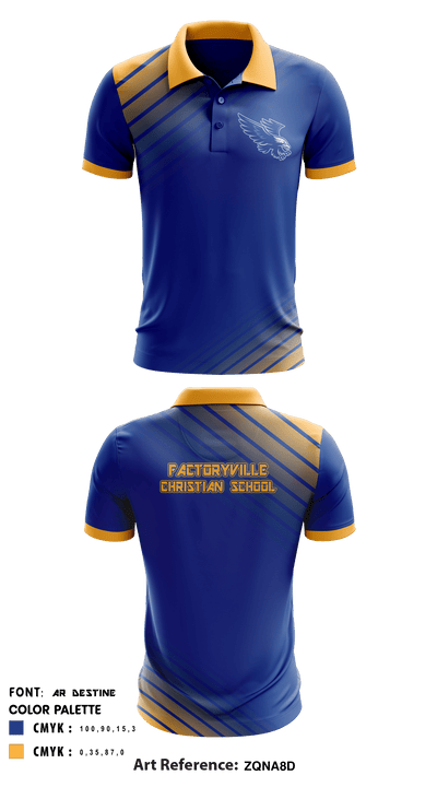 Factoryville Christian School 78112632 Short Sleeve Performance Polo - 4