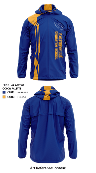 Windbreaker, Factoryville Christian School, School Spirit Store, Teamtime, Team time, sublimation, custom sports apparel, team uniforms, spirit wear, spiritwear, sports uniforms, custom shirts, team store, custom team store, fundraiser sports, apparel fundraiser