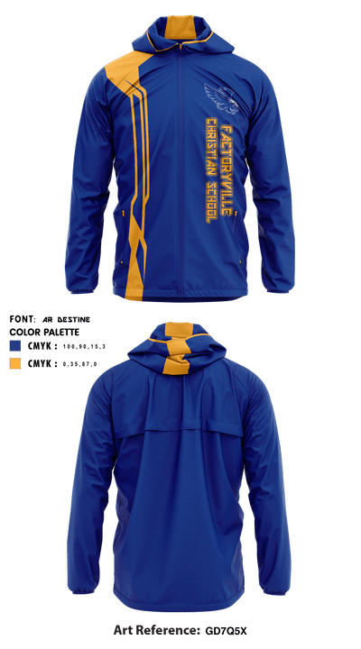 Factoryville Christian School 78112632 Windbreaker - 3