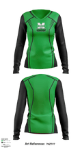 Monahans High School Volleyball 96886197 Women's Long Sleeve V-neck Shirt - 1