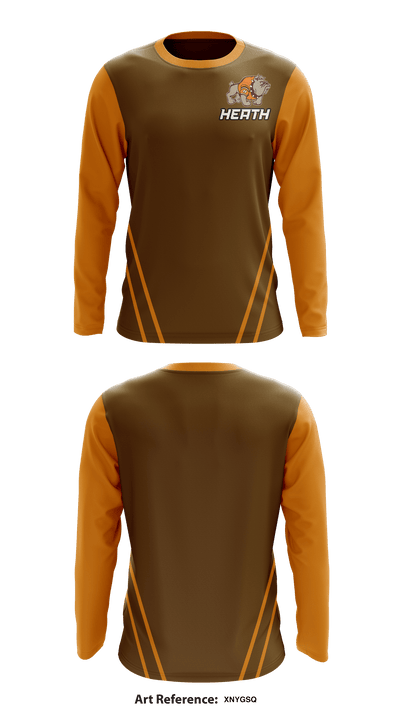 Heath High School 37532753 Long Sleeve Performance Shirt - 1