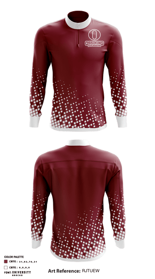 Quarter Zip Jacket, Ossining Senior High School Swimming, School Spirit Store, Teamtime, Team time, sublimation, custom sports apparel, team uniforms, spirit wear, spiritwear, sports uniforms, custom shirts, team store, custom team store, fundraiser sports, apparel fundraiser