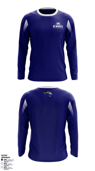 St. Mary’s Jaguars 52115028 Long Sleeve Performance Shirt - 1