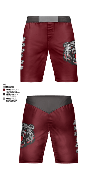 Fight Shorts, BRUINS, Wrestling, Teamtime, Team time, sublimation, custom sports apparel, team uniforms, spirit wear, spiritwear, sports uniforms, custom shirts, team store, custom team store, fundraiser sports, apparel fundraiser