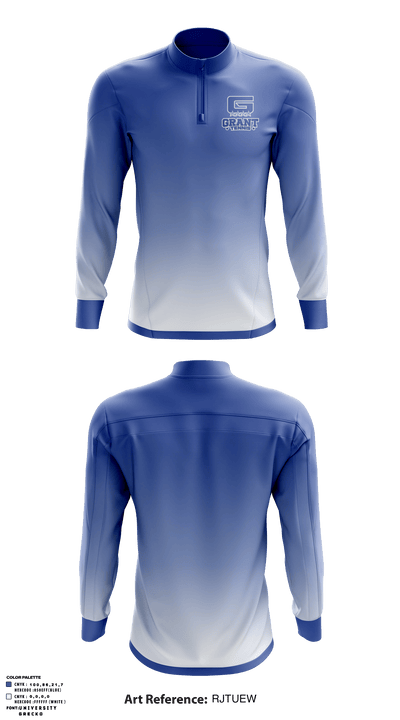Grant High School Tennis 29110296 Quarter Zip Jacket - 1