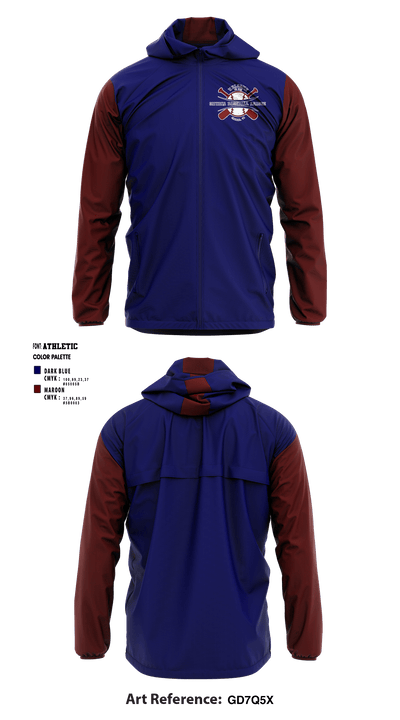Smyrna Baseball League 88173557 Windbreaker - 1