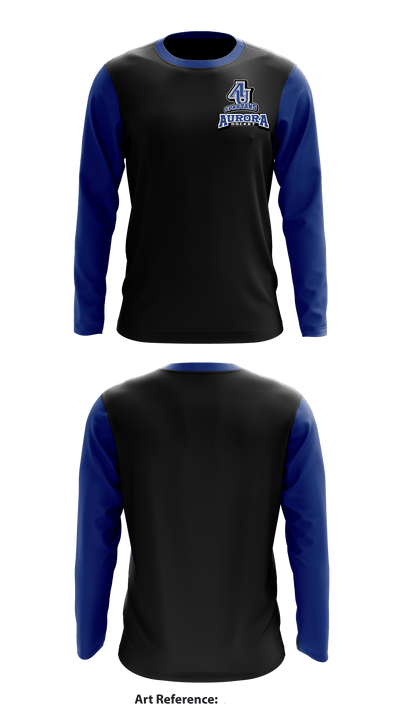 Aurora University Hockey 39533744 Long Sleeve Performance Shirt - 1