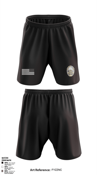 Gainesville Police Department 66758462 Athletic Shorts With Pockets - 1