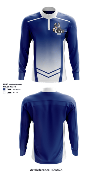 Quarter Zip Jacket, Eastern Florida State College Golf, Golf, Teamtime, Team time, sublimation, custom sports apparel, team uniforms, spirit wear, spiritwear, sports uniforms, custom shirts, team store, custom team store, fundraiser sports, apparel fundraiser