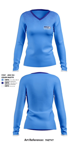 Women's Long Sleeve Vneck Shirt, SRYA, Spirit Store, Teamtime, Team time, sublimation, custom sports apparel, team uniforms, spirit wear, spiritwear, sports uniforms, custom shirts, team store, custom team store, fundraiser sports, apparel fundraiser