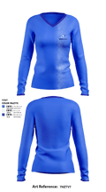 Eteamz 96677924 Women's Long Sleeve V-neck Shirt - 1