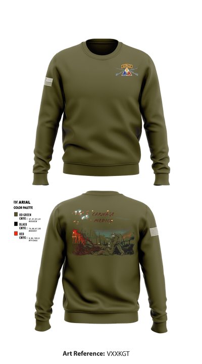 C Co, 2-70th AR, 2 ABCT, 1 ID 35817119 Crew Neck Sweatshirt - 1