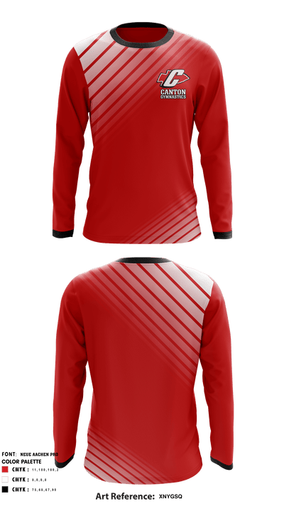 Canton Gymnastics 80446847 Long Sleeve Performance Shirt - 1